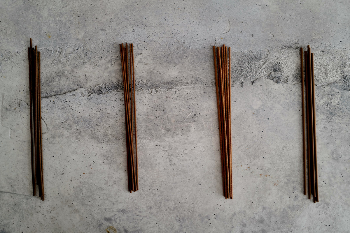 Palo Santo Eastern Co. house blends: Palo Santo plus Amber, Purification, Herbal and Mugwort incense