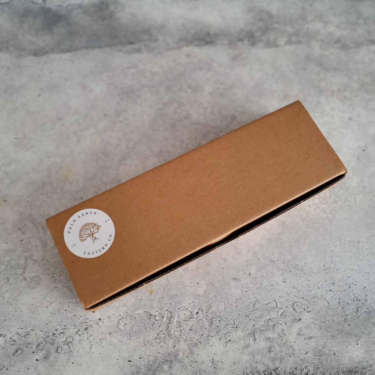 Palo Santo Eastern Co. sample shipping box