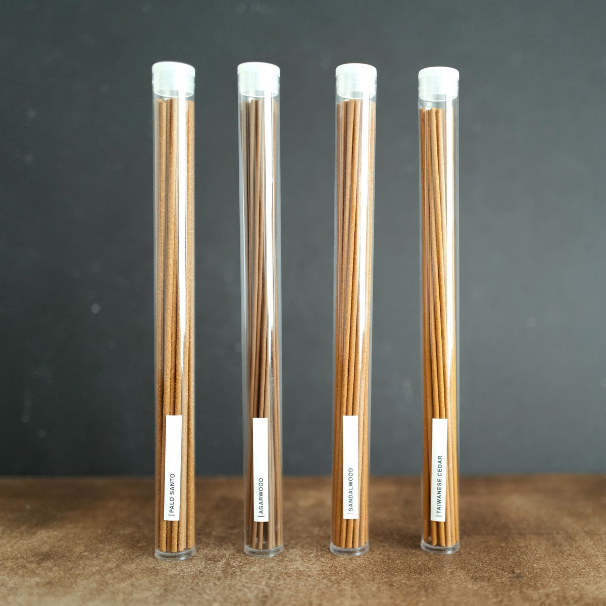 Incense trial tubes with 25 full-size incense sticks